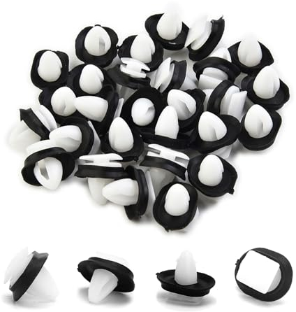 JDCMEI 100 Piezas Kit Clips Moldura Panel Puerta Coche, Clip de Fijación del Coche Clip del Panel de Guarnición con Junta de Goma Negra Retención del Vehículo Clips para Panel de Puerta de Coche