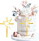 2 Decoraciones de Pastel Religiosas de Cruz y Paloma para Confirmación, Compromiso, Comunión y Bautizo Decoraciones de Pastel de Comunión para Niños y Niñas