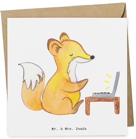 Mr. & Mrs. Panda Deluxe Karte Programmiererin Herz - Geschenk, Schenken, Klappkarte, Einladungskarte, Softwareingenieurin, Jubiläum, Grußkarte,