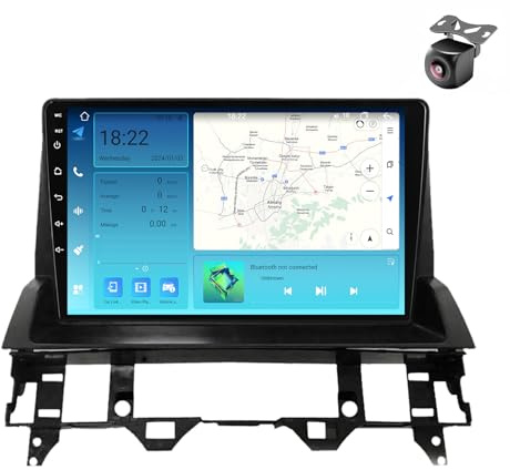 Android 13 Car Radio para Mazda 6 Atenza GG 2002 2003 2004 2005-2008 2 DIN de Coche NAVEGACIÓN con Pantalla Táctil 9 Pulgadas Reproductor Multimedia Autoradio FM SWC Carplay (M600S 8core 6+128G)
