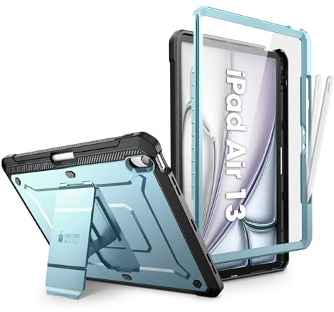 SUPCASE Funda para iPad Air de 13 Pulgadas M2 2024 con Soporte para lápices (Unicorn Beetle Pro), Protector de Pantalla y Soporte Integrados, protección de Grado Militar, Funda Resistente de Cuerpo