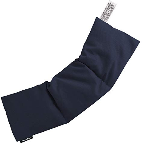 Wheat Bag Extra Large Microwavable Heat Pack by WheatyBags® - 49cm x 15cm (19 x 5.9) - (Cotton Fabric - Navy Blue with Lavender) - Warmth for Back, Shoulder, Neck, Knees, Arms & Legs