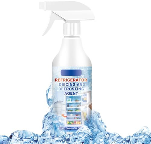 Defrosting Spray for Fridge Freezer, 2024 Nuovo Frigorifero Detergente Antiodore, 500ML Sbrinatore Rapido per Surgelatori Pulitore Igienizzante per il Frigorifero Fridge Freezer Defrosting Spray (1)