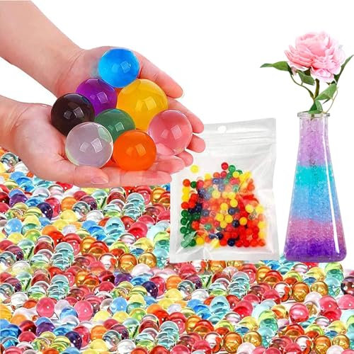 HSYTEK Lot de 1500 perles d'eau pour décoration de vase, perles d'eau flottantes et fabrication de bougies, pièce centrale de mariage, arrangement floral et plantes, multicolore