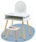 DELUKE® Kinderschminktisch mit Hocker SUSI - Kreativer Spielspaß | Kinder Schminktisch mit Stuhl, Kindertisch mit Spiegel, Weiß