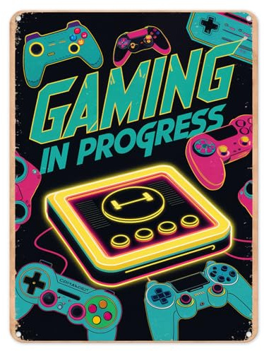 Shopagift Gaming Console Video Games Metal Poster Wall Tin Sign Man Cave Shed Bar Bedroom Home Kitchen - A4