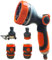 DEFV Garden Hose Spray Gun, Hose Pipe Spray Gun with 10 Water Adjustable Patterns, Hose Nozzle with High Pressure Water Sprayer Gun for Gardening, Cleaning, Car & Pet Washing