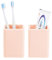 Luxspire Toothbrush Holders 2 Pack, Fast Drying Toothbrush Holders for Bathroom, Diatomite Toothbrush Cups Toothpaste Holder for Bathroom Countertop, Pink