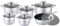 Crystals 12Pcs Induction Stainless Steel Cookware Set with Glass Lids – Mirror Polished Casseroles, Saucepans & Stockpots – Oven & Dishwasher Safe Kitchen Cookware (Design - 1)