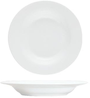 Plato hondo creativo cuadrado irregular blanco puro estilo chino para el hogar, plato hondo redondo de 8 pulgadas