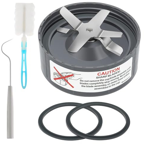 Replacement Extractor Blade, Fit for NutriBullet 600w / 900w Pro Extractor Blade Series with an Additional Silicone Rubber Gaskets Sealing O-Ring for NutriBullet Blender Blade Replacement Parts Set
