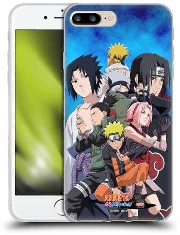 Head Case Designs Offizielle Naruto Shippuden Konoha Schluessel Kunst Gelhülle [Militärischer Schutzgrad] Kompatibel Mit Apple iPhone 7 Plus/iPhone 8 Plus Und Kompatibel Mit MagSafe