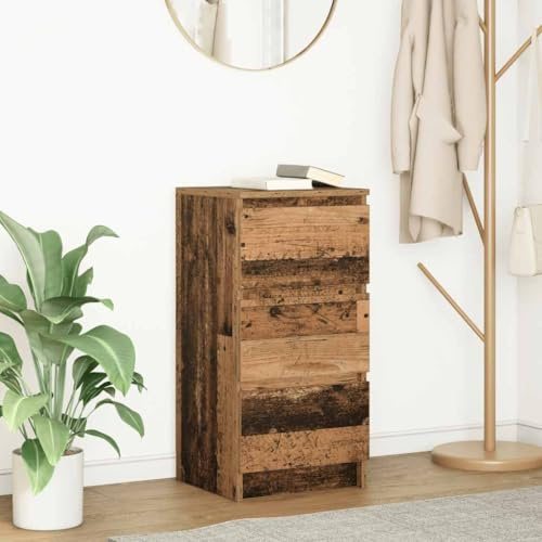 KTHLBRH Anrichte aus Altholz mit viel Platz, stabil und langlebig, für die Organisation des Hauses, 37,5 x 35 x 76 cm, verarbeitetes Holz