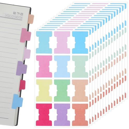 LXUEJIE 180 Stk Index Tabs Doppelseitige Seitenmarker Pastell Trennstreifen | Selbstklebend Page Marker Beschreibbare Papier Haftnotizen Tabs Kleberegisterkarten für die Kennzeichnung Klassifizierung