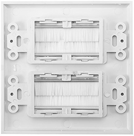 Qcwwy in Wall Cable Management Kit, Plastic Construction, Hide Cords, Easy Installation, for Wall Mounted Tvs and Home Theater Systems (Double Mouth)