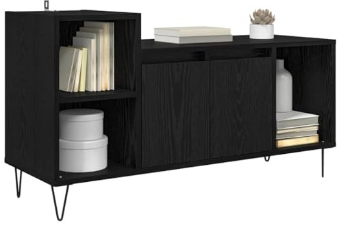 vidaXL TV-Schränk 100 x 35 x 55 cm Schwarz Eichen-Optik Holzwerkstoff