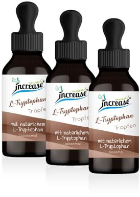 Nimm 3, zahl 2 Aktion Liposomale L-Tryptophan Tropfen hochdosiert - (180.000mg in 3 Flaschen) 2000mg L-Tryptophan pro Tagesdosis - MCT Öl - Hohe Bioverfügbarkeit