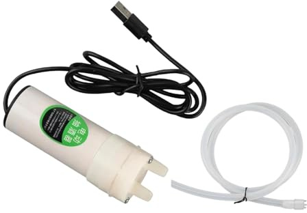 NonMiFyR Pompa Elettrica USB Portatile E Autoadescante, Pompa per Vino Multiuso a Prova di Perdite per L'imbottigliamento di Birra E Vino, Tubo in Silicone Da 500 Cm