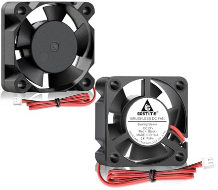 GDSTIME - Juego de 2 ventiladores 3010, 24 V, 30 x 30 x 10 mm, mini ventilador de 2 pines