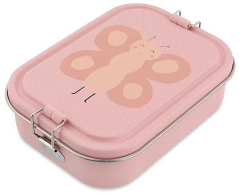 Trixie Boîte à déjeuner en acier inoxydable pour enfants, garçons et filles | Lot de 2 boîtes à déjeuner étanches avec compartiments pour garçons et filles, boîte à bento en tôle robuste