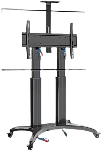 TV Mobile Cart, Liftable Aluminum Alloy Stand with AV and Camera Stand for 65-85 inch LED LCD Plasma TVs