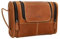 Gusti Kulturtasche Leder - Chester Schminktasche Damen Kosmetiktasche Klein Waschtasche Männer Make up Reisetasche Mini Tasche Braun Leder