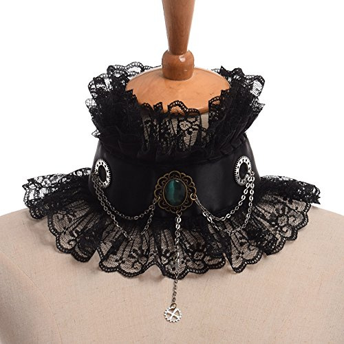 GRACEART Zerzaust Abnehmbar Halsband elisabethanisch viktorianisch Hals Halskrause