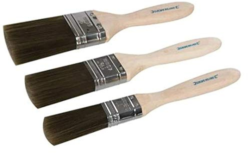 Silverline 605996 Premium Synthetic Bristle Brush, 3-Piece