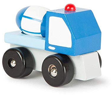 Small Foot 11139 Spielfahrzeug Holz, FSC 100%-Zertifiziert, in kindgerechter Form, mit beweglichem Betonmischer Spielzeug, Mehrfarbig