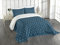 ABAKUHAUS Anker Tagesdecke Set, Nautical Simple Classic, Set mit Kissenbezügen Waschbar, für Doppelbetten 264 x 220 cm, Blau