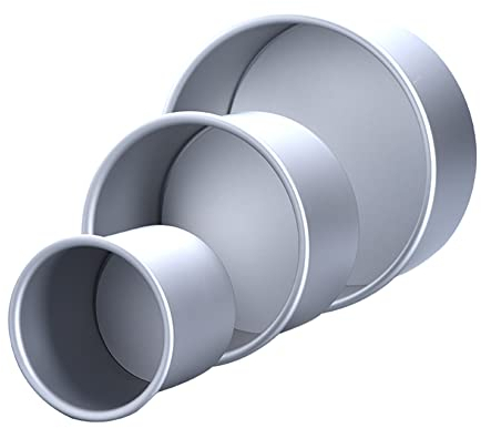 Lot de 3 moules à gâteau ronds de 10,2 cm de haut, comprend des moules à gâteau en aluminium anodisé de 10,2 cm, 15,2 cm et 20,3 cm avec fond amovible, pour la cuisson, sains et résistants, faciles à