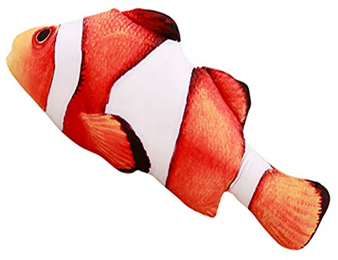 Egurs katzenspielzeug Fisch katzenminze Catnip Fisch 20cm Simulation Fisch Katze Interaktive Spielzeug Clownfisch
