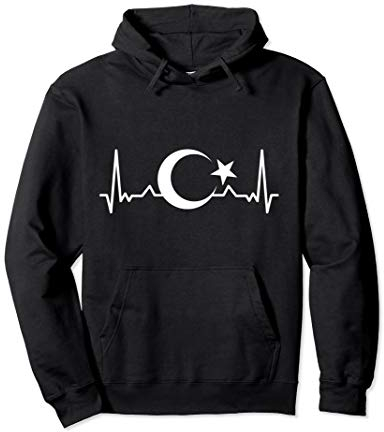Heartbeat Türkei EKG Türkische Flagge Fahne Türk Bayrak Pullover Hoodie