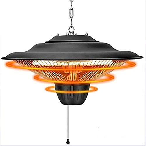 Gmjay Calentador de Patio Eléctrico al Aire Libre Calentador Halógeno de Jardín, Calentador de Techo Colgante, Calentador de Tubo de Fuego Halógeno Resistente a la Intemperie