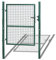 Lospitch Portillon de Jardin,125x100cm Vert acier galvanisé avec serrure, poignée et 3 clé, Portail de Clôture Porte de Clôture, Robuste et durable, Facile à Installer