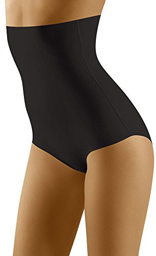 Wolbar Miederslip Dame Shapewear Musterlos Hoher Bund WB313, Schwarz,L