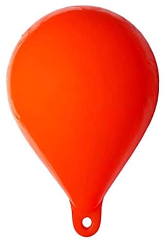 MARINEO Ankerboje I Kugelfender aufblasbar mit 1,5 kg Auftrieb – 15 x 20 cm (Orange)