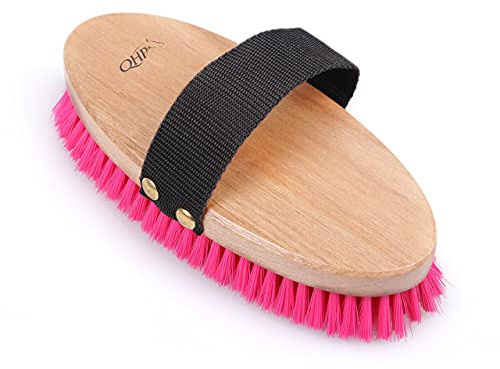 QHP Kardätsche color Holzgriff (fuchsia)