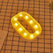 JANDEI - Lettere LED, Numeri Luminosi, Figura a Cuore, 22cm, con Luce Calda per Decorazione e Atmosfera, Luci Notturne Scrivania, Compleanni, Matrimoni, Vetrine. Funzionano con batterie AA (O)