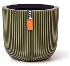 Capi Europe - Blumentopf Kugel Groove Colours - 24x21 - Grün - Öffnung Ø21 - Blumentopf für drinnen - BGVGN134