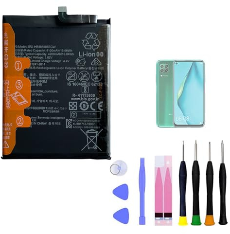 Aousavo HB486586ECW Batterie de Rechange Compatible avec Huawei P40 Lite/Nova 6 SE/Nova 7i avec kit de Rechange Gratuit