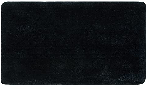 MIULEE Teppich Badematte Badezimmerteppich rutschfest Waschbar Badteppich Bettvorleger Badvorleger Saugfähige Duschvorleger Fussmatte für Wohnzimmer Schlafzimmer Badezimmer 70x120 cm Schwarz