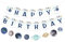 Weltraum-Thema Geburtstag Banner Girlande für Jungen, erste Reise um die Sonne, zwei den Mond, Galaxy 1. 2. 3. Party-Dekorationen