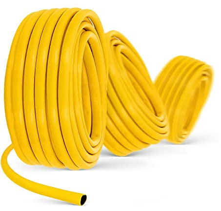 Gartenschlauch 3/4 30 m Gelb Verstärkt 3-lagig UV-Beständig Formstabiler Flexibler Gartenschlauch Bewässerung Gartenarbeit Autowäsch Panzerschlauch