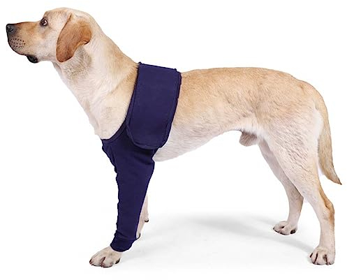 DONGKER Links Vorderbein Ärmel für Hunde, Single Front Leg Recovery Sleeve Hund, Vorderbeinschoner Ellenbogenbandage Protector für Hot Spots, Wunden, Bandagen