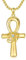 Shusukue Vergoldet das Auge des Horus Kette 925 Silber Ankh Kreuz Amulett Halskette Ägyptischer Anhänger