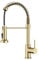 FORIOUS Kitchen Tap, Spring Kitchen Sink Mixer Taps with Pull Down Sprayer, Commercial Faucet Single Handle Lever, High Arc Swivel 360 with 2 Spray Mode, Brushed Gold