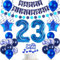 Deko 23. Geburtstag Luftballon Blau Tortendeko Geschenk für Mann - Geburtstagsdeko 23 Jahre Ballon Männer