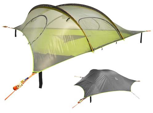 Tentsile Stingray V3 Tree Tent, Camping Hammock Tent, 3P Capacity, Portable Tree House Shelter for Campers, Backyards, Campgrounds (Dark Grey)