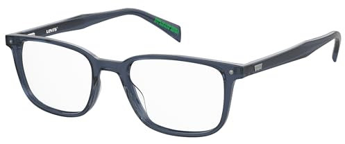 LEVI'S Quadratisch Acetat Brillen in Blau für Herren, Brille mit Sehstärke, optional mit Sonnenbrillen tönung oder Blaulichtfilter (Modell 108086)